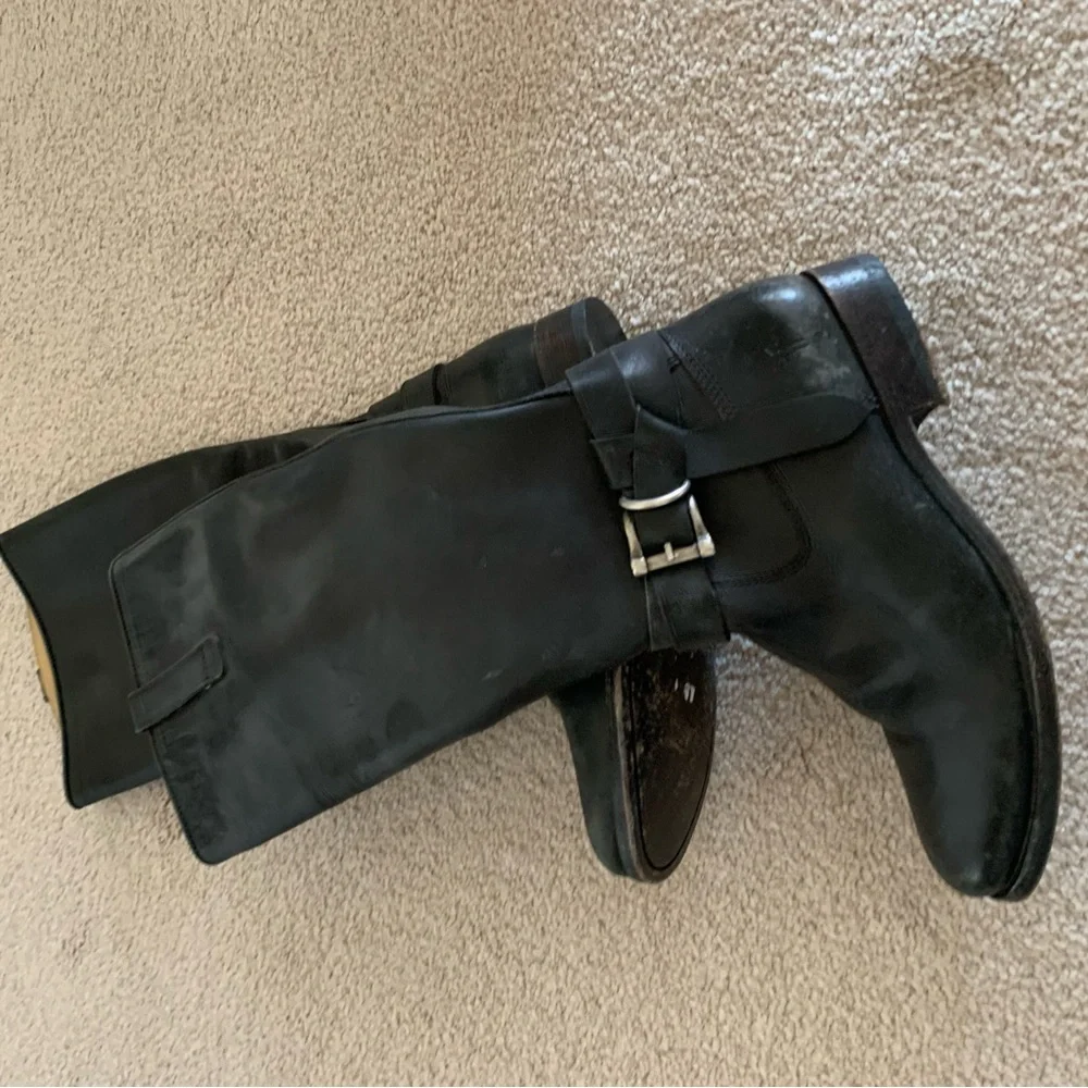 Classic Frye Melissa Strap Belt tall r Knee-High Riding boots Size 6 B